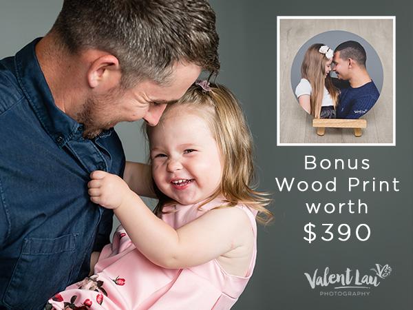 Bonus Wood Print valued at $390